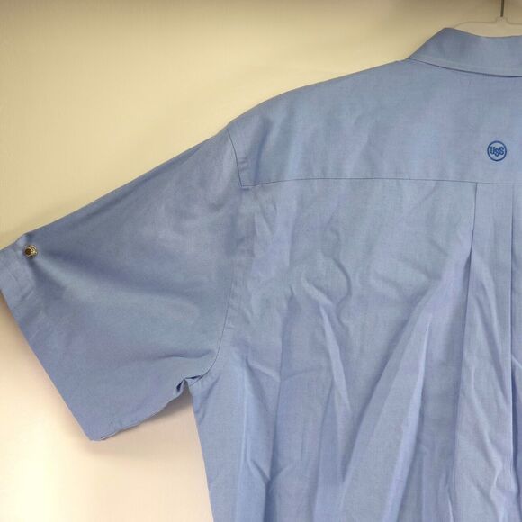 Peter Millar Med US Steel Button Down Comfort Polo Shirt Blue Country Club Golf - Picture 10 of 13